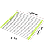 Over-Sink Drain Rack Stainless Steel No-Drill Roll-Up