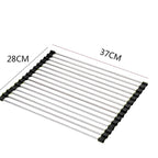 Over-Sink Drain Rack Stainless Steel No-Drill Roll-Up