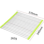 Over-Sink Drain Rack Stainless Steel No-Drill Roll-Up