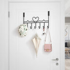 Over-The-Door Coat Hook No-Drill Metal Space-Saving