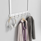 Over-The-Door Hook Rail Stainless Steel 6 Hooks