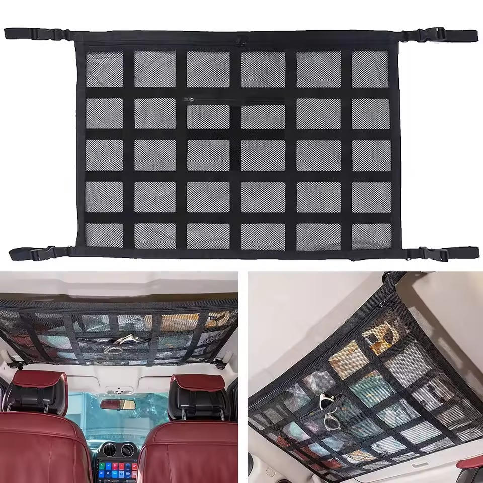 Overhead Cargo Net Double-Layer Mesh & Reinforced Webbing