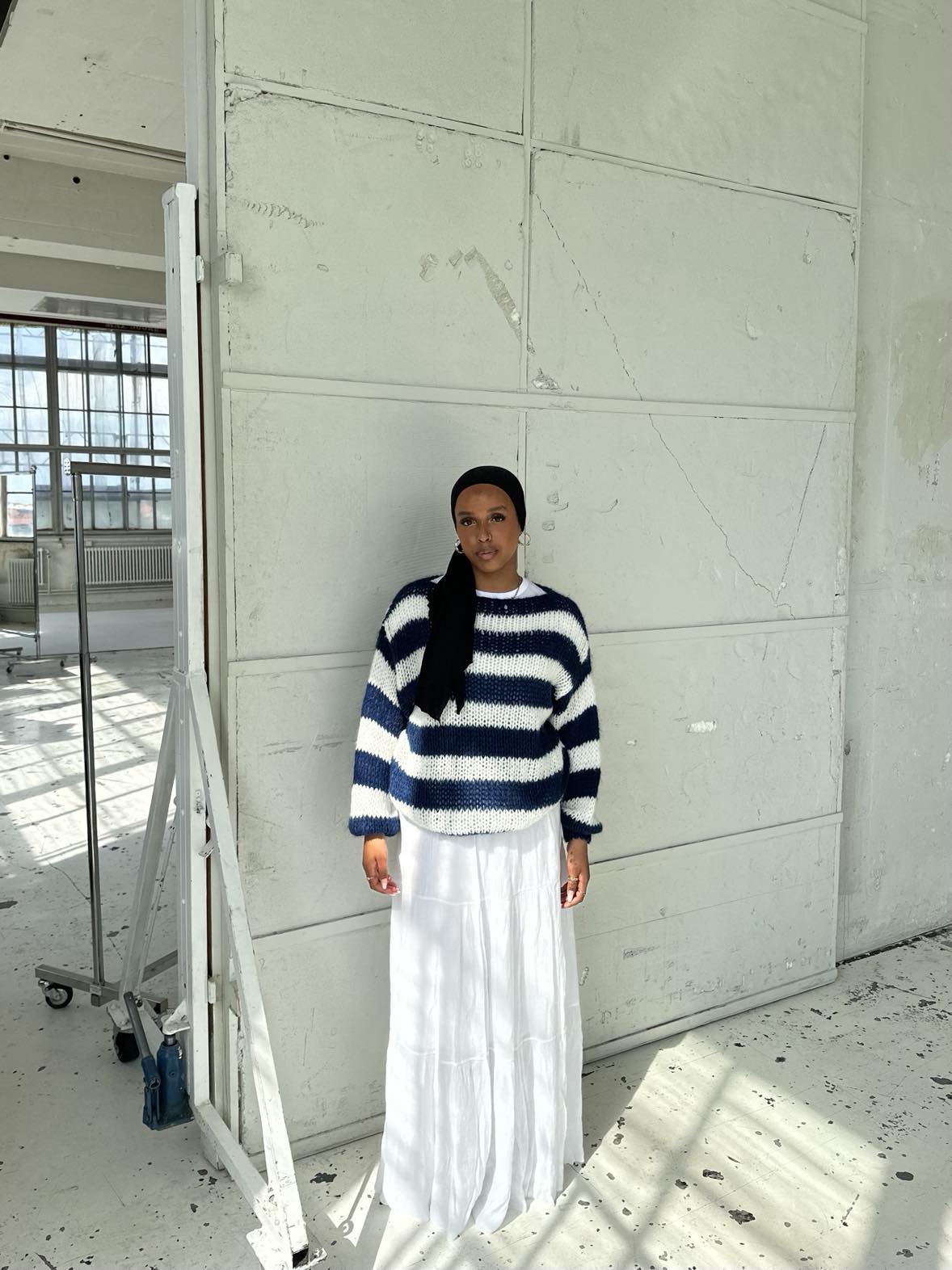 Oversized Sweater Chunky Knit Striped