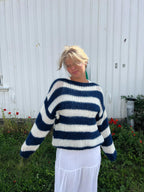 Oversized Sweater Chunky Knit Striped