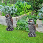 Owl Decoy Set Two-Pack Wind-Activated Rotating Head