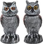 Owl Decoy Set Two-Pack Wind-Activated Rotating Head