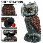 Owl Decoy Set Two-Pack Wind-Activated Rotating Head