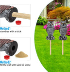 Owl Decoy Set Two-Pack Wind-Activated Rotating Head
