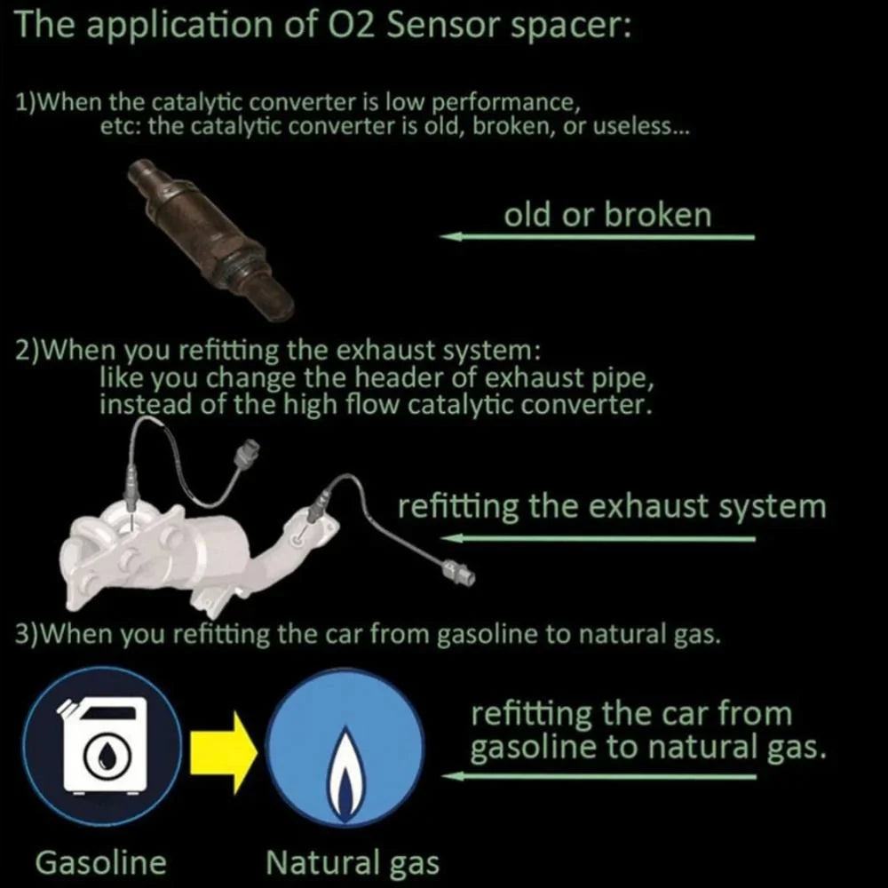 Oxygen Sensor Adapter Signal Stabilizer 18x1.5mm Thread