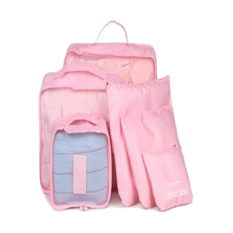 Packing Cubes Set 6-Piece Compression & Breathable Mesh