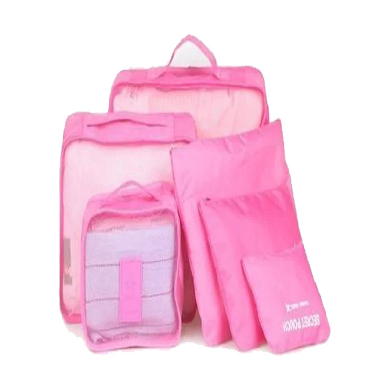 Packing Cubes Set 6-Piece Compression & Breathable Mesh