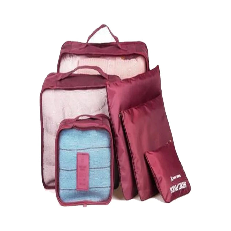 Packing Cubes Set 6-Piece Compression & Breathable Mesh