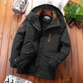 Padded Fleece Jacket Hooded Wind-Resistant Multiple Pockets