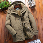 Padded Fleece Jacket Hooded Wind-Resistant Multiple Pockets
