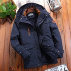 Padded Fleece Jacket Hooded Wind-Resistant Multiple Pockets