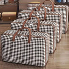 Padded & Foldable Houndstooth Storage Suitcase (Multiple Sizes)