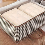 Padded & Foldable Houndstooth Storage Suitcase (Multiple Sizes)