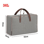 Padded & Foldable Houndstooth Storage Suitcase (Multiple Sizes)