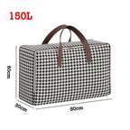 Padded & Foldable Houndstooth Storage Suitcase (Multiple Sizes)