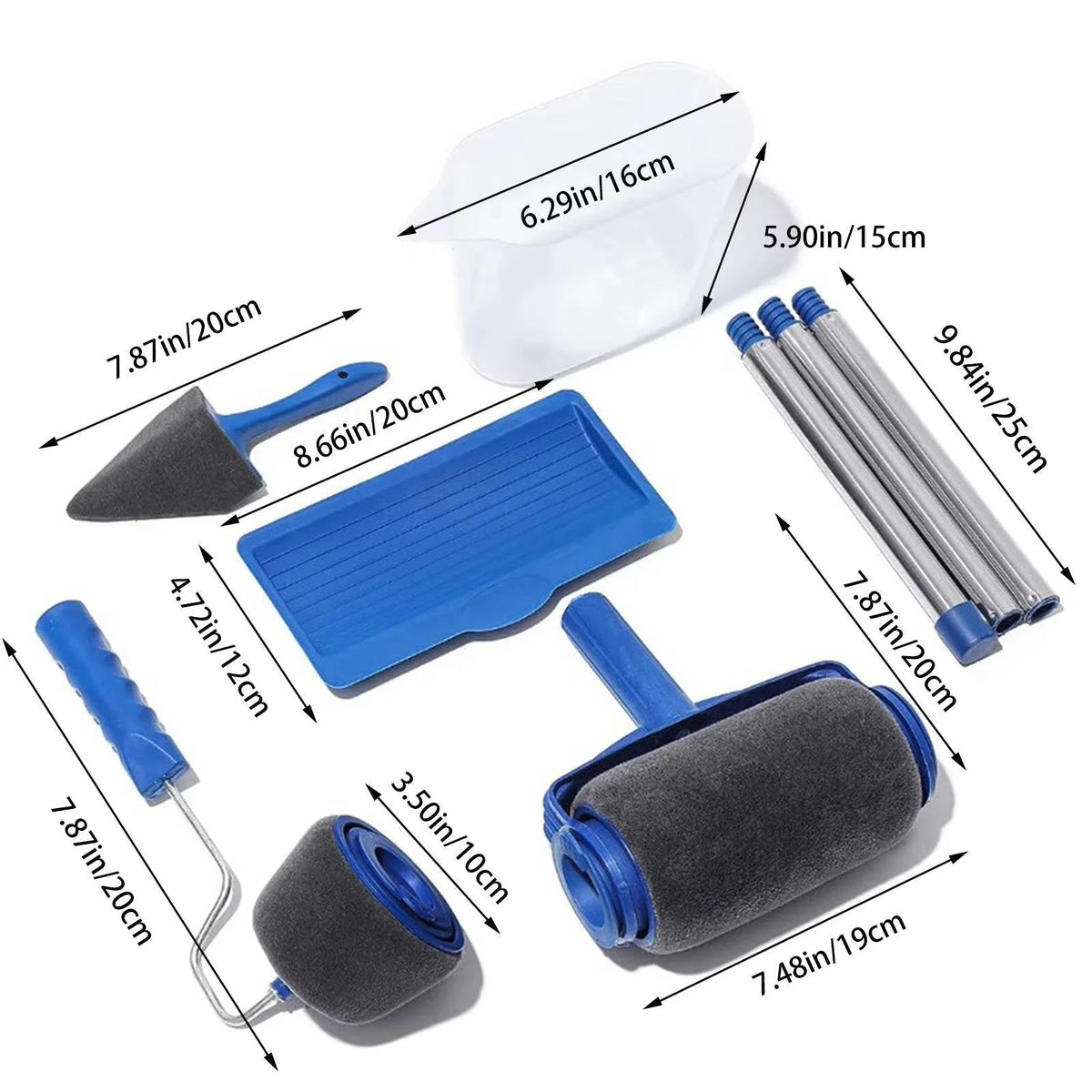 Paint Roller Kit Triangular Self-Filling Drip-Free