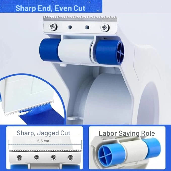 Paint Tape Applicator Roll-On Guide Rails & Cutter