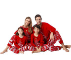 Pajama Set Family Matching Reindeer & Snowflake Print