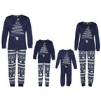 Pajama Set Family Matching Reindeer & Snowflake Print