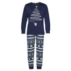 Pajama Set Family Matching Reindeer & Snowflake Print