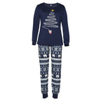 Pajama Set Family Matching Reindeer & Snowflake Print