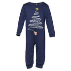 Pajama Set Family Matching Reindeer & Snowflake Print