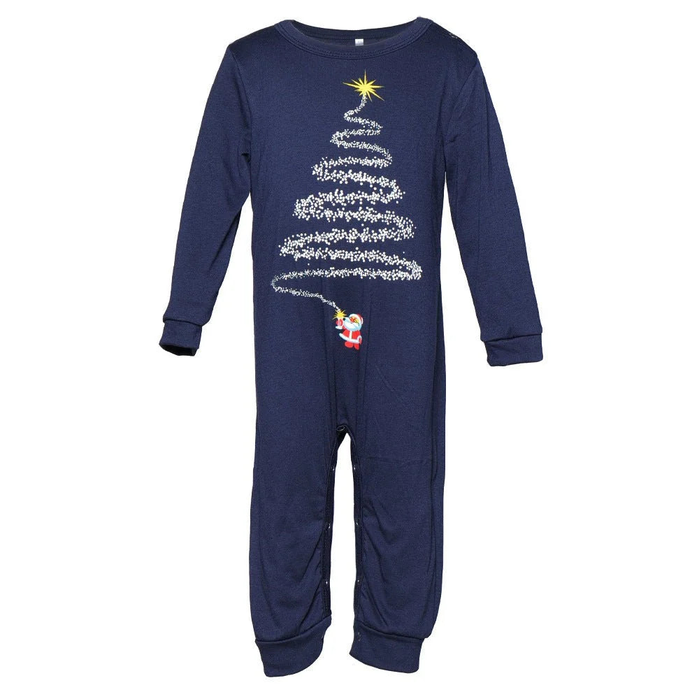 Pajama Set Family Matching Reindeer & Snowflake Print
