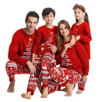 Pajama Set Family Matching Reindeer & Snowflake Print