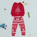 Pajama Set Family Matching Reindeer & Snowflake Print