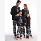 Pajama Set Family Matching Reindeer & Snowflake Print
