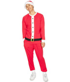 Pajama Set Festive Print Drawstring Waist & Pockets