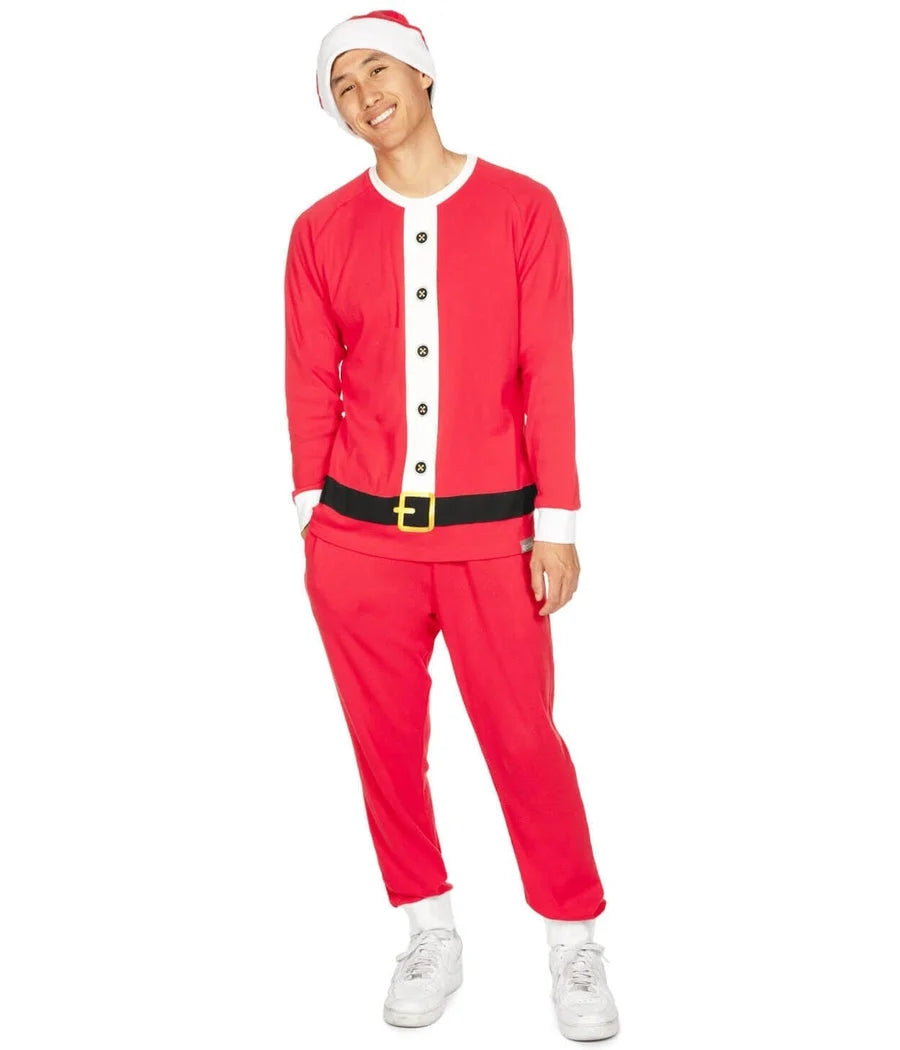 Pajama Set Festive Print Drawstring Waist & Pockets