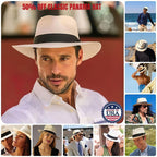 Panama Hat Handwoven Straw UPF 50+ Adjustable Fit