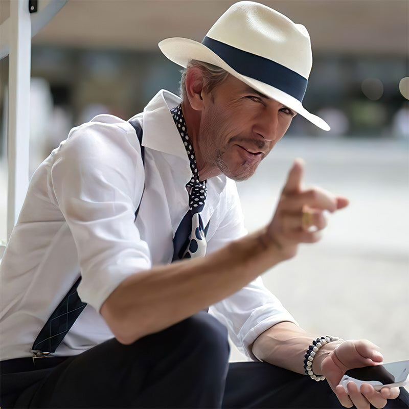 Panama Hat Handwoven Straw UPF 50+ Adjustable Fit