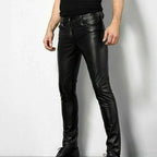 Pants Faux Leather Slim Fit Stretch