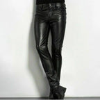 Pants Faux Leather Slim Fit Stretch