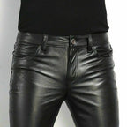 Pants Faux Leather Slim Fit Stretch