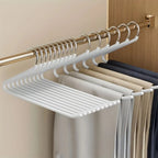 Pants Hangers Z-Shaped Space-Saving Stainless Steel Set of 10