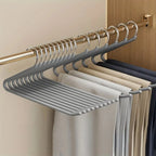 Pants Hangers Z-Shaped Space-Saving Stainless Steel Set of 10
