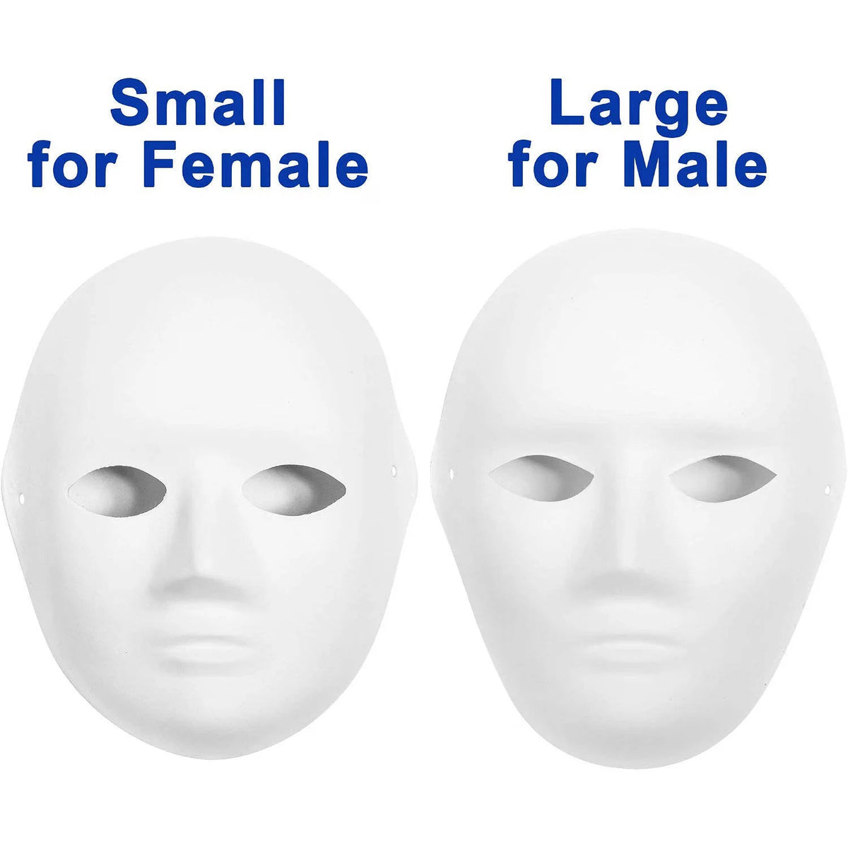 Paper Mache Masks Blank Paintable Set of 14 Biodegradable