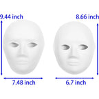 Paper Mache Masks Blank Paintable Set of 14 Biodegradable