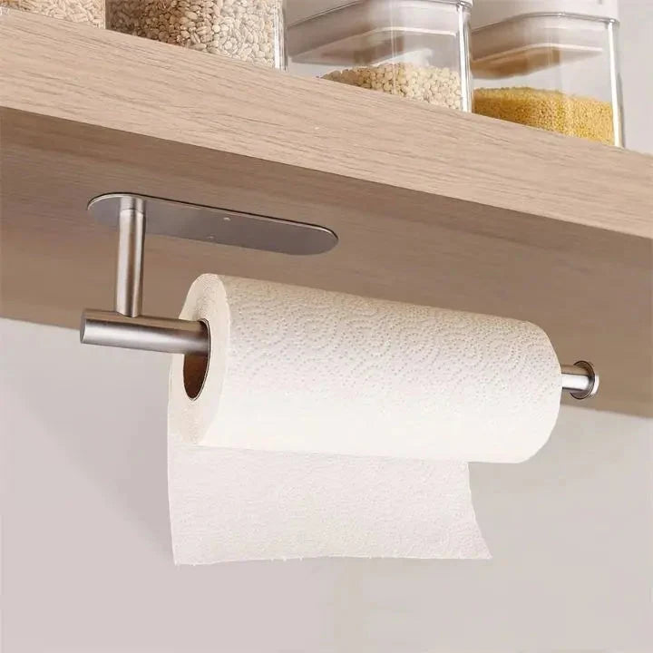 Paper Towel Holder Drill-Free Self-Adhesive Stainless Steel