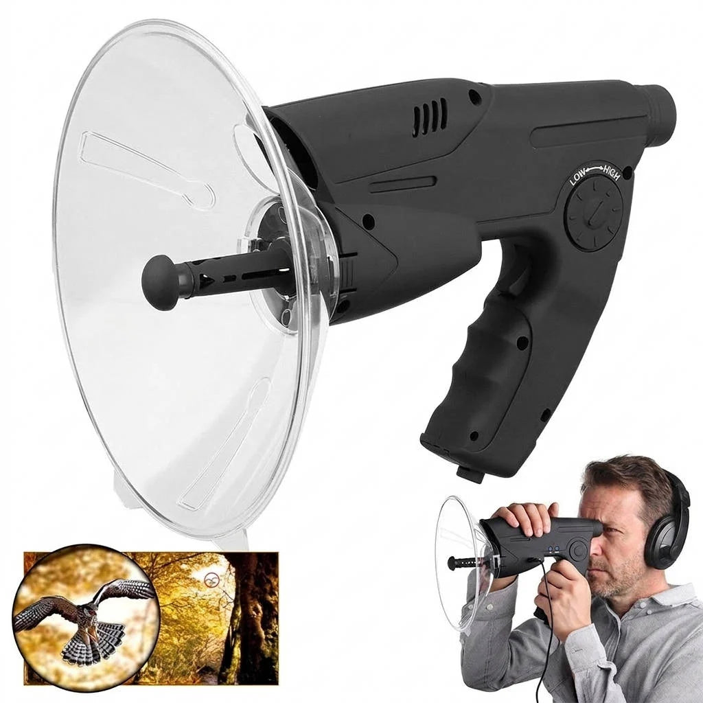 Parabolic Microphone Long-Range 8x Monocular & Recorder