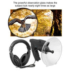 Parabolic Microphone Long-Range 8x Monocular & Recorder