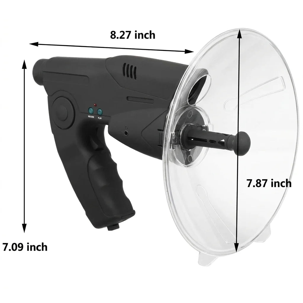 Parabolic Microphone Long-Range 8x Monocular & Recorder