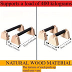 Parallel Push-Up Bars Wooden Ergonomic Grip Supports 400 kg